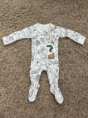 L’ovedbaby Organic 2 Way Zipper Footie - Preemie-Newborn